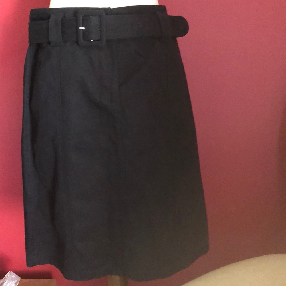 Ann Taylor Cotton Black Skirt Size 6 Petite